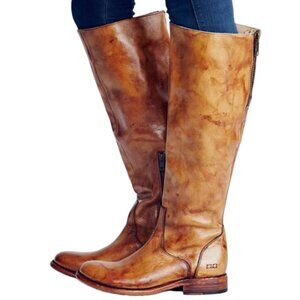 BED STU Tess Distressed Leather Tall Boots BedStu Size 8.5